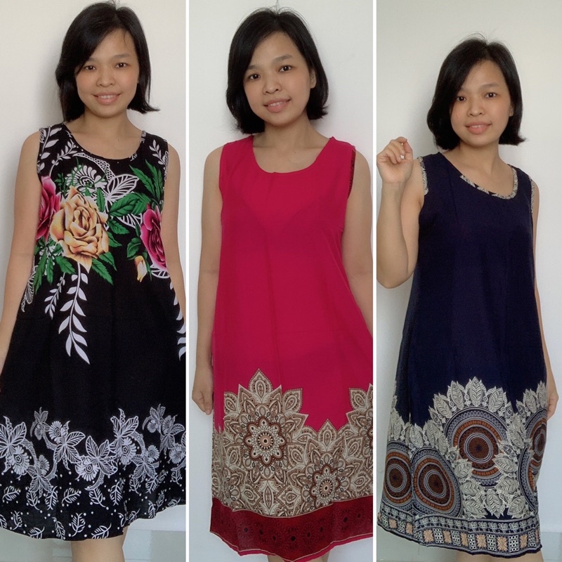 [45-60kg] Đầm tole mặc nhà hoa vă in chân siêu đẹp
