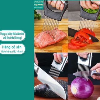 Dụng cụ cố định rau củ và kim thịt bằng thép không gỉ tiện dụng cho nhà bếp