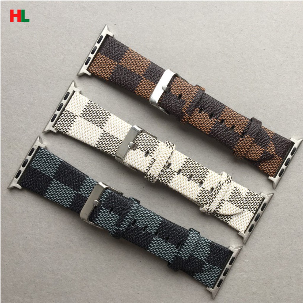 Dây Da Hiệu LV Cao cấp  Apple Watch - Phụ kiện Hoàng Long