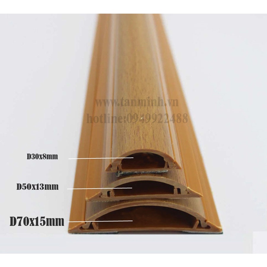 Nẹp sàn bán nguyệt họa tiết vân gỗ màu nhạt