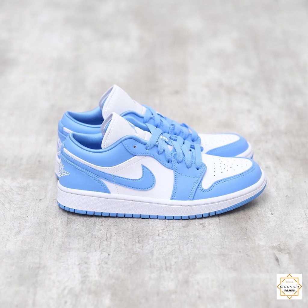 [FULLBOX+QUÀ] Giày Thể Thao Sneakers Nam Nữ AIR JORDAN 1 Low SB UNC Cổ Thấp Màu Xanh Trắng Clever Man Store