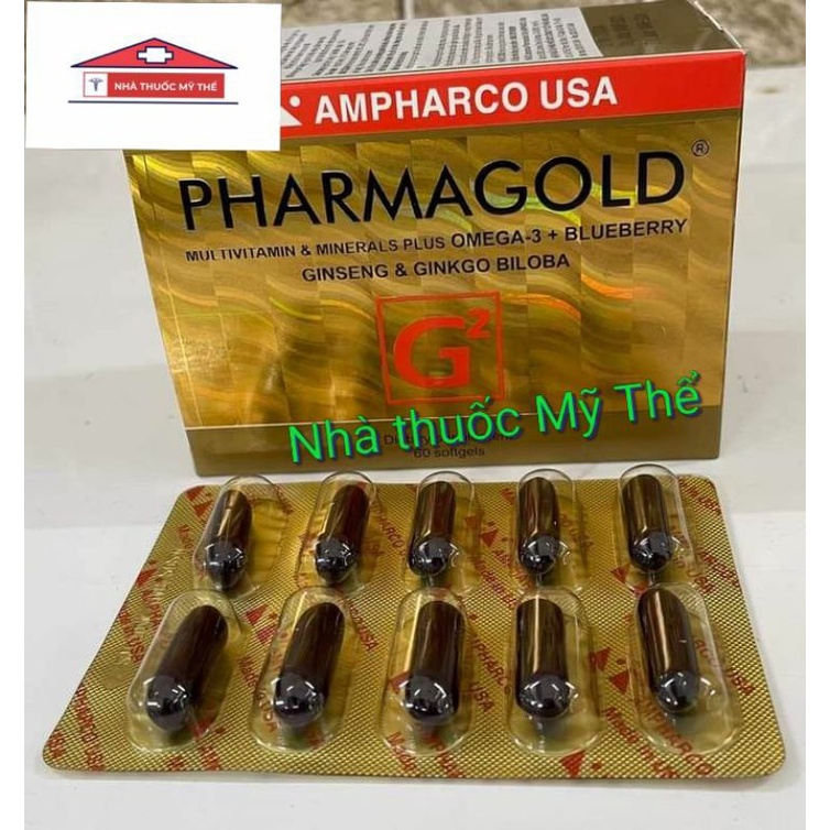 Pharmagold G2tăng cường lưu thông máu,thiểu năng tuần hoàn não,bổ sung vitamin cho cơ thể