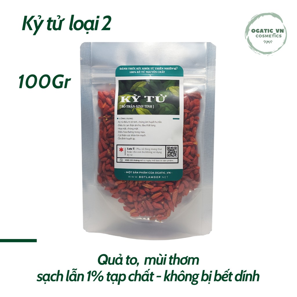 Kỷ Tử Sấy Khô gói 100g | BigBuy360 - bigbuy360.vn