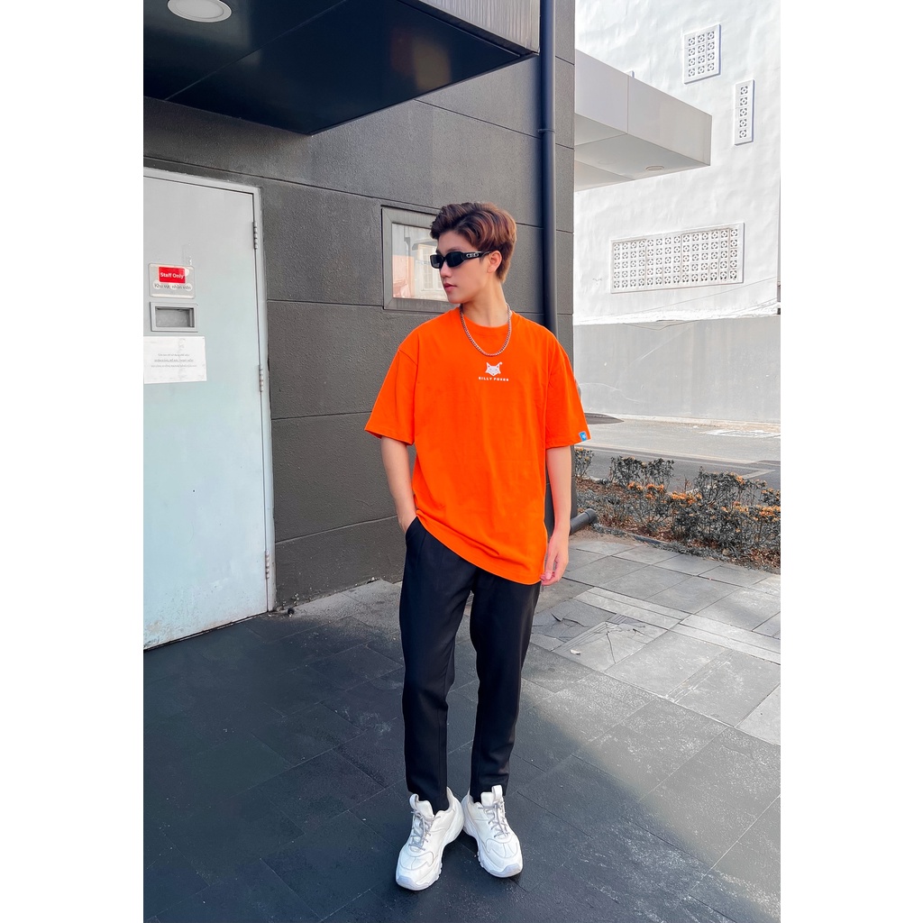 Áo Thun Local Brand Iconic Logo Silly Foxes Cam In Nổi - SLF0017