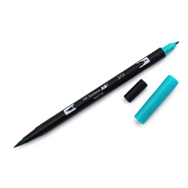 Bút lông cọ hai đầu Tombow ABT Dual Brush Pen - Brush/ Bullet - Sea Blue (373)