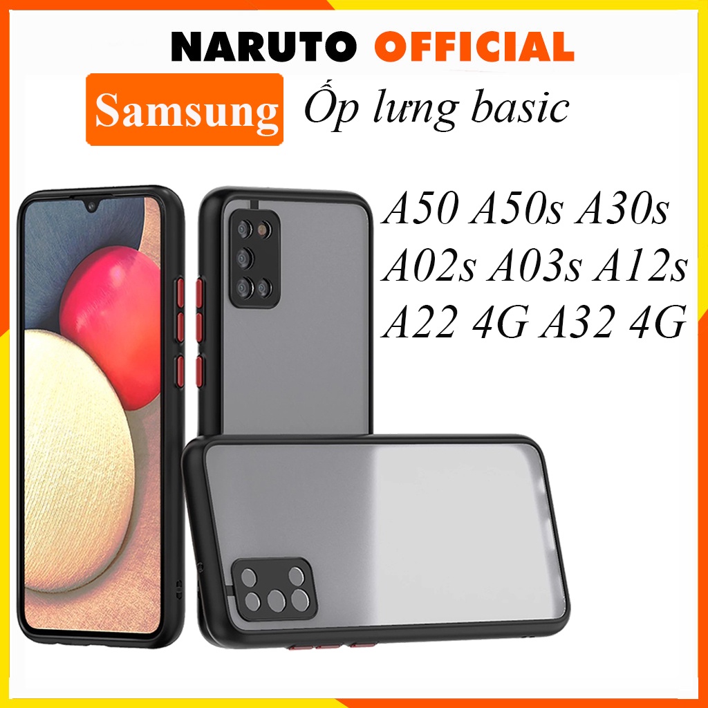 Ốp lưng samsung A34 A14 A54 A73 A53 A33 A23 A03 A13 A12 A02 A04 M12 A03 A02s 4G 5G M32 A52 A32 A22 A50s Đen Nhám [Basic]