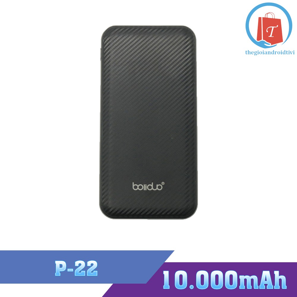 [Siêu rẻ] Pin Sạc Dự Phòng Chính Hãng Boliduo P-22 10000mAh – Hỗ Trợ Sạc Nhanh