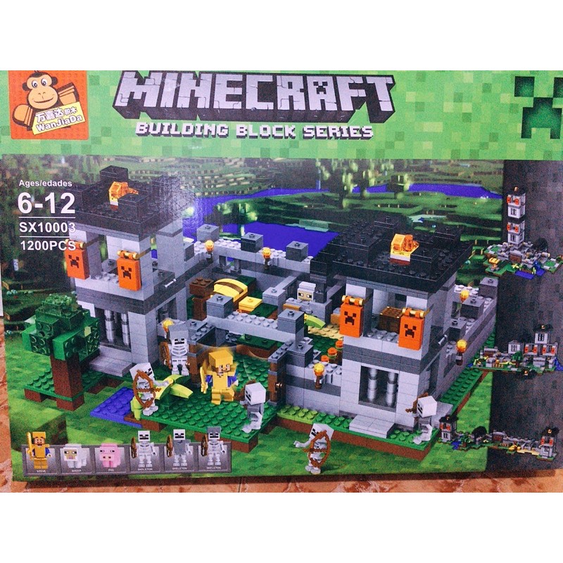 Lego Minecraft my world xếp hình pháo đài bela 10472