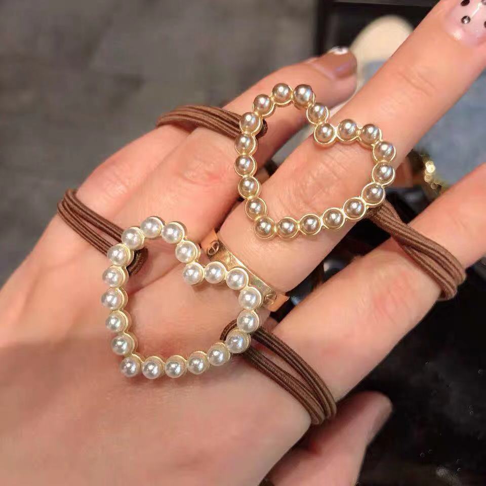 Dây cột tóc đính ngọc trai nhân tạo phong cách Hàn Quốc cho nữ