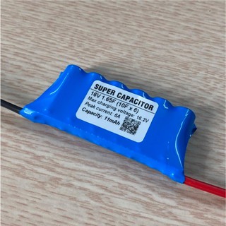Siêu tụ điện 16.2V 1.65F dòng xả 6A có thể thay thế pin back up