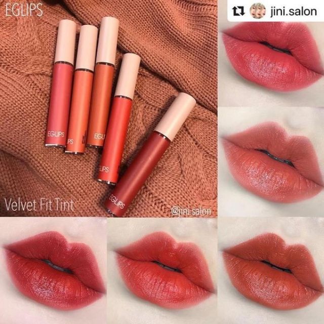 # Son kem lì#Eglips#Velvet Fit Tint#