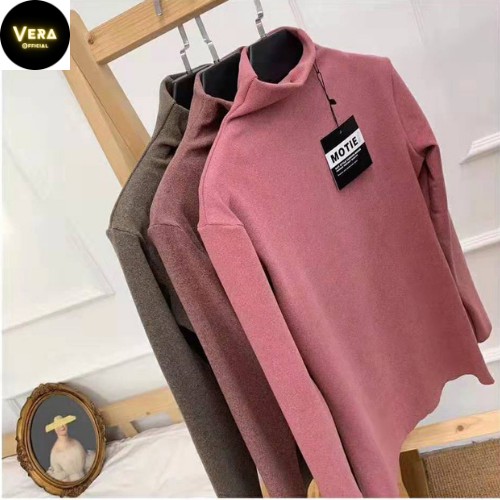 Áo Giữ Nhiệt Nữ xuất Nhật Motie cao cấp kèm Túi Zip, Áo thun cổ cao 3 phân siêu ấm chống bám bụi_YS40 | BigBuy360 - bigbuy360.vn