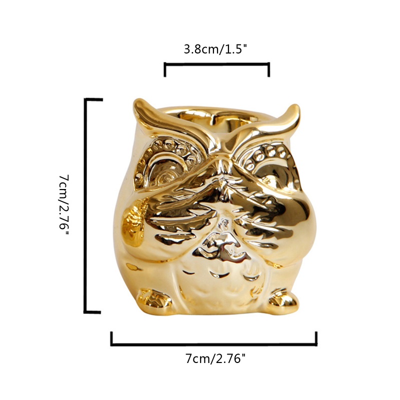 Cốc Sứ Đựng Nến Hình Cú Mèo Siêu Dễ Thương Trang Trí Bàn Tiệc Cưới