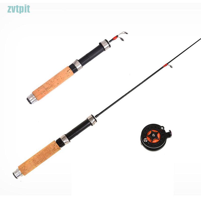 Bộ cần câu cá mùa đông mini tay cầm EVA có thể thu gọn tiện dụng