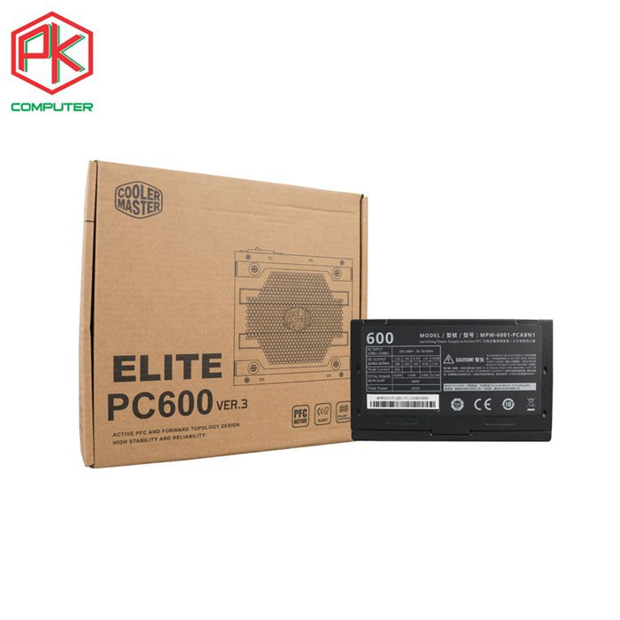 Nguồn Cooler Master Elite PC600 600W V3 (MPW-6001-PSABN1)