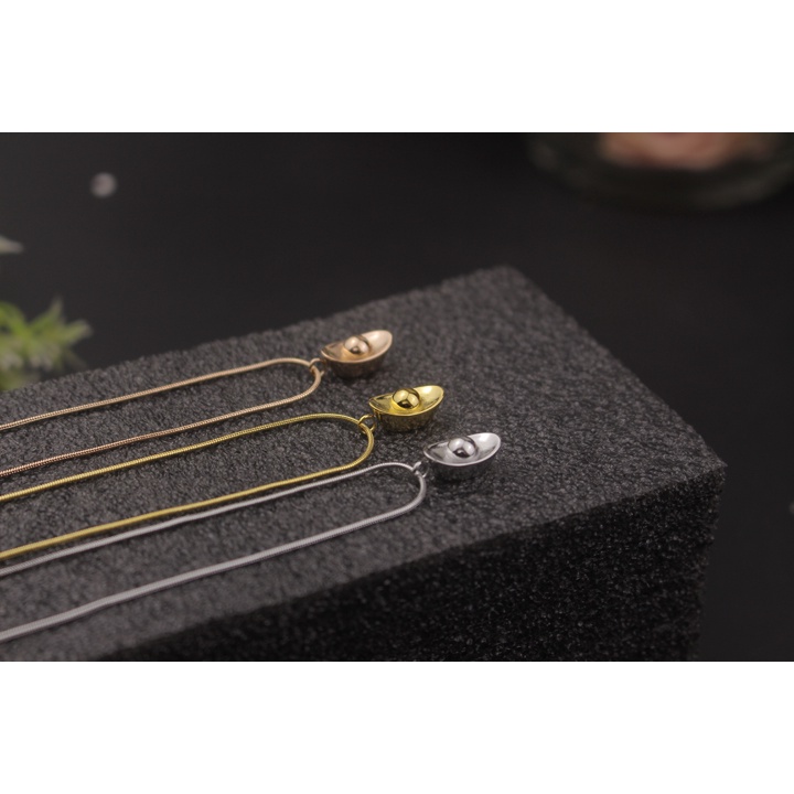 Dây chuyền nữ tittan cao cấp thỏi bạc siêu đẹp đem lại may mắn cho người đeo