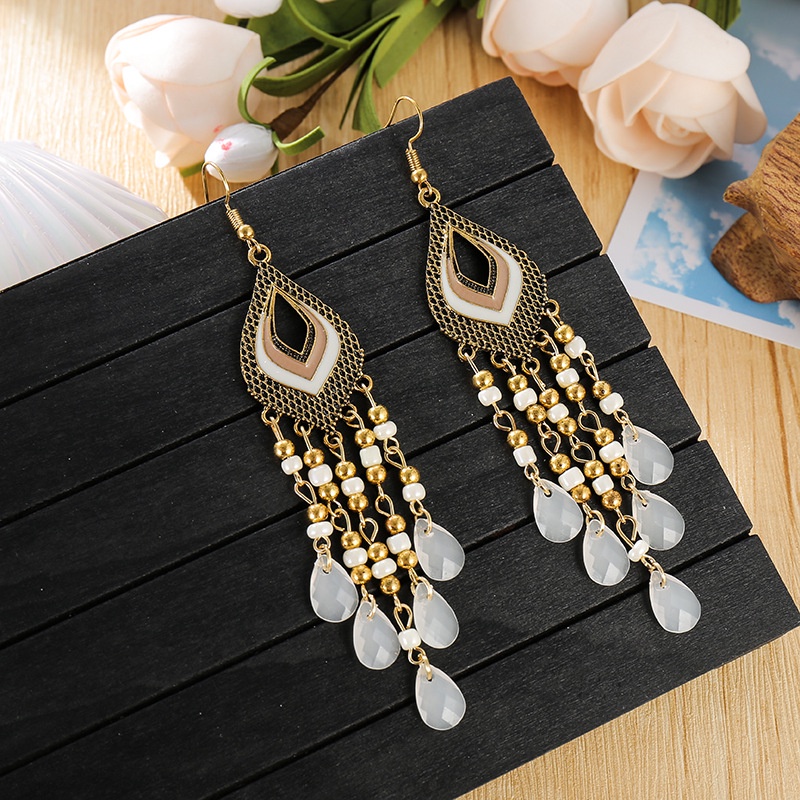 Bông Tai Hình Giọt Nước Phong Cách Dân Tộc Thời Trang 2022