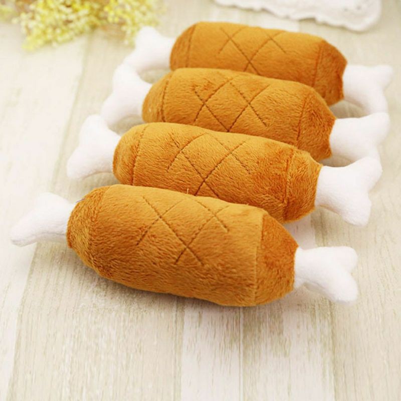 Đồ chơi đùi gà nhồi bông cho chó mèo