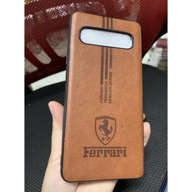 Ốp lưng samsung S10 5G dẻo kiểu da Vân logo AD_case shop