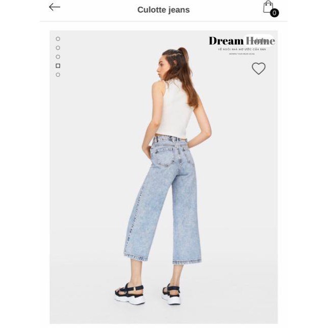 Quần jean ống suông culottes lỡ BSK hàng xuất dư xịn | BigBuy360 - bigbuy360.vn