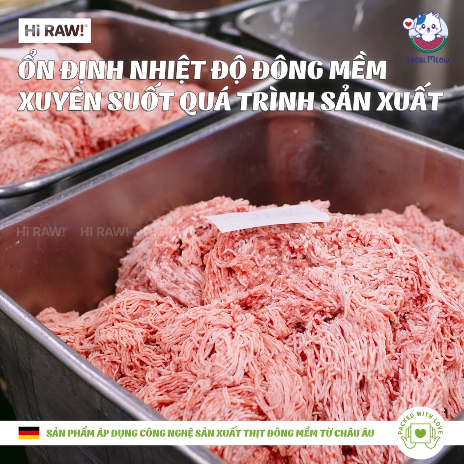 Raw Cat Food HI RAW! - Chế độ dinh dưỡng tốt nhất cho Mèo - Cây 500Gr
