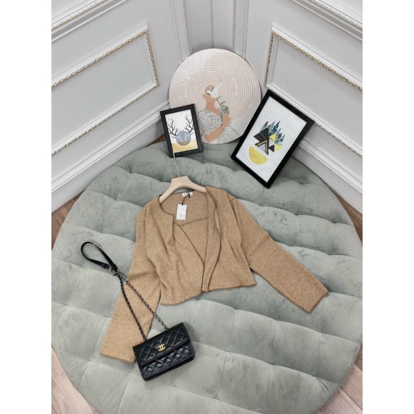 A06 CAO CẤP Set áo Cardigan len mix áo 2 dây ôm body (A06) OR | BigBuy360 - bigbuy360.vn