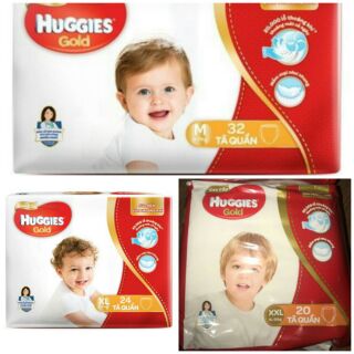 Tã quần Huggies GOLD M32/XL24/XXL20