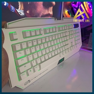 Bàn phím máy tính có dây gaming giả cơ led rgb newmen gm100 trắng bàn phím laptop keycap xuyên led chơi game