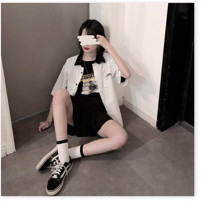 Áo sơ mi nam nữ tay dài kiểu học sinh,(Onesize dưới 65Kg), phong cách Hàn Quốc, áo khoác sơ mi nam nữ thời trang trẻ, mẫ | BigBuy360 - bigbuy360.vn