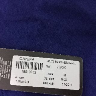 Áo thun nam Canifa cổ tim