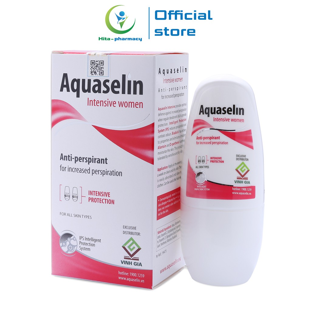 Lăn Khử Mùi Aquaselin Intensive Women dành cho nữ mồ hôi nách nhiều Chai 50ml | BigBuy360 - bigbuy360.vn