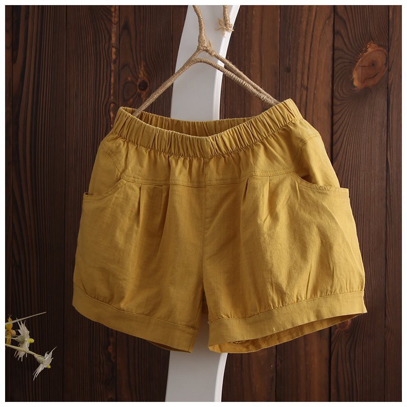 quần đùi nữ gập gấu cạp chun,form dáng trẻ trung năng động (Mã KN25) | BigBuy360 - bigbuy360.vn