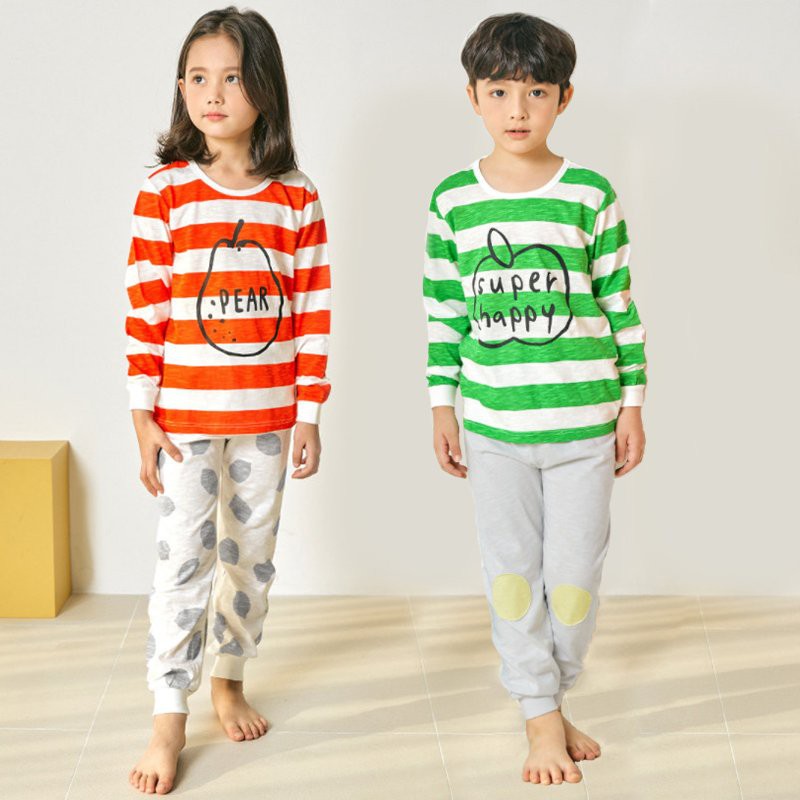 Bộ đồ dài tay mỏng cotton cho bé trai và bé gái Unifriend Hàn Quốc U2021-3