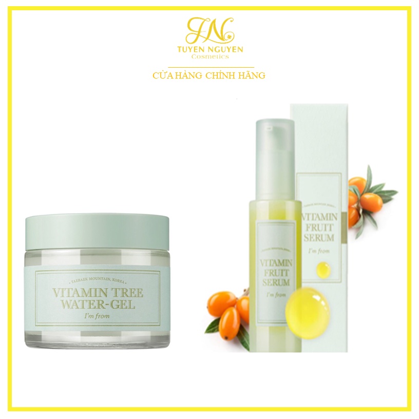 Combo Tinh Chất Vitamin & Gel Dưỡng Ẩm Làm Sáng Da I'm From (Vitamin Fruit Serum 30ml + Vitamin Tree Water Gel 75g)