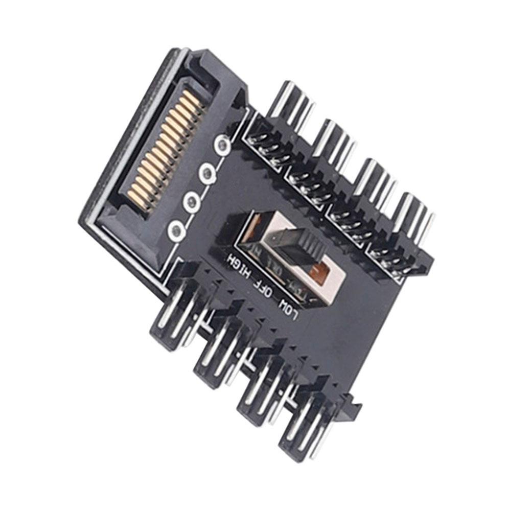 Bộ Chia Cổng Quạt Tản Nhiệt 1 Sang 8 2 Mức Tốc Độ Cho Máy Tính Laptop 3Pin 12V