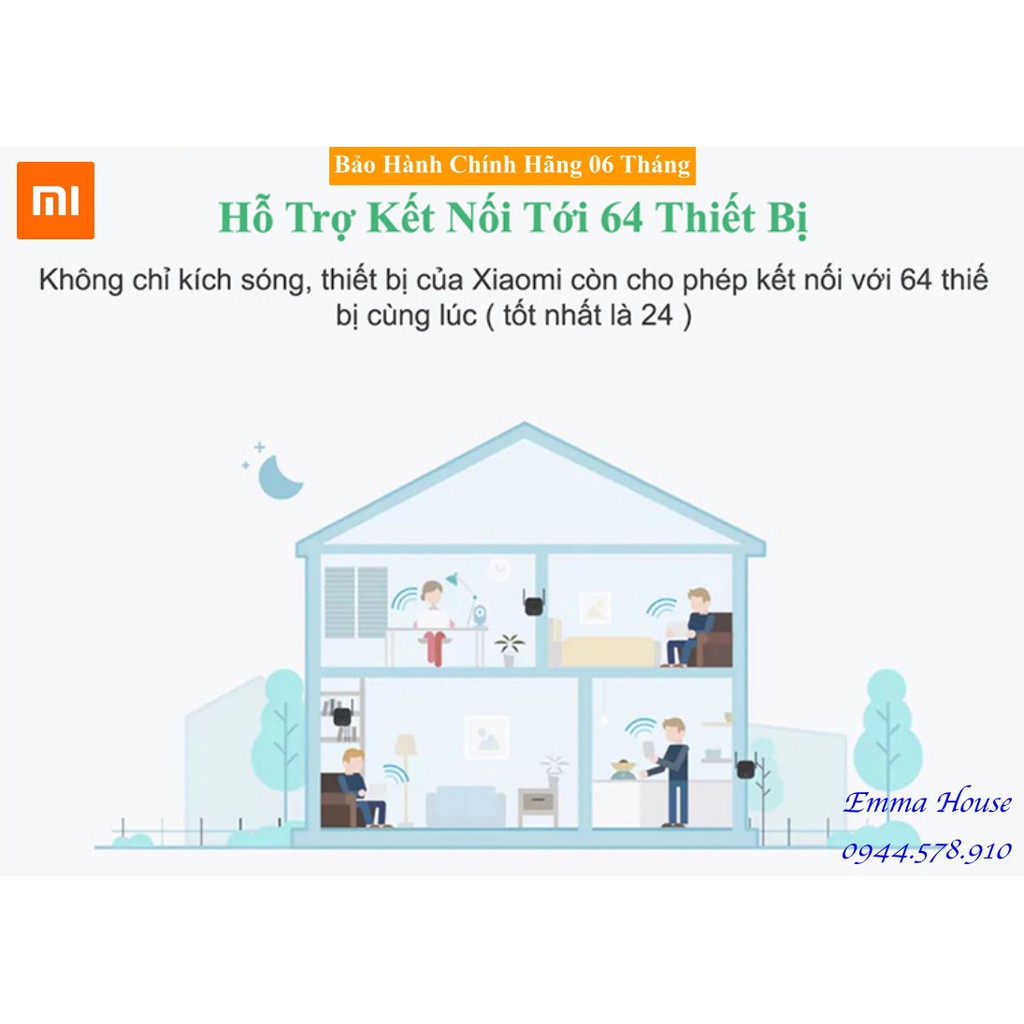 Kích sóng Xiaomi Wifi Repeater Pro - Bảo Hành Chính Hãng 01 Tháng