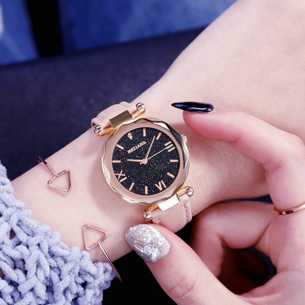 Đồng hồ thời trang nữ Mstianq dây da lộn tuyệt đẹp, mềm êm tay, mặt la mã độc đó ( Mã: MS08 ) | BigBuy360 - bigbuy360.vn