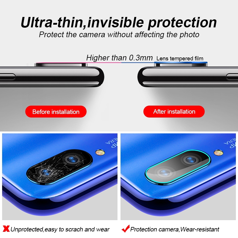 Kính cường lực bảo vệ camera cho Xiaomi Redmi 7 6A Note 5 7 6 Pro mi 8 Lite 9