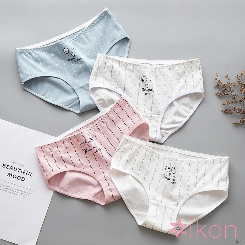 Quần lót cotton màu trơn thời trang nữ tính