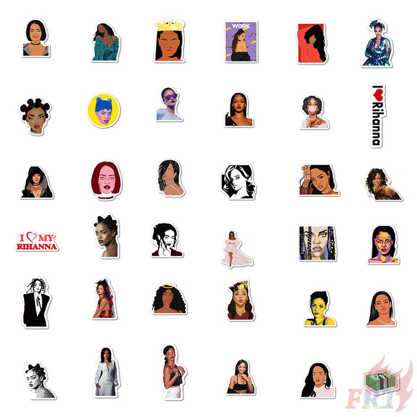 ❉ Rihanna Series 01 Stickers ❉ 50Pcs/Set Waterproof DIY Fashion Doodle Decals Stickers