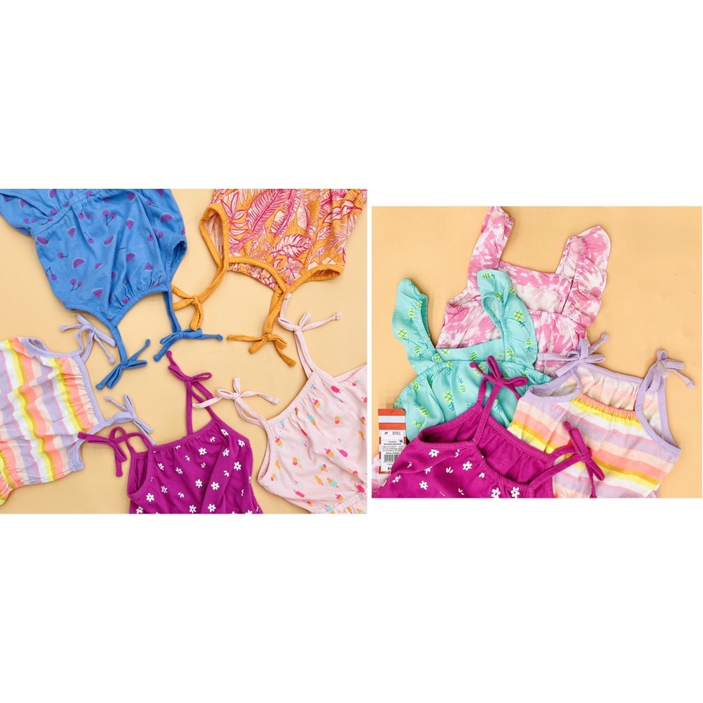 Jumsuit bé gái dư xịn cotton thoáng mát size 12 tháng đến 16 tuổi