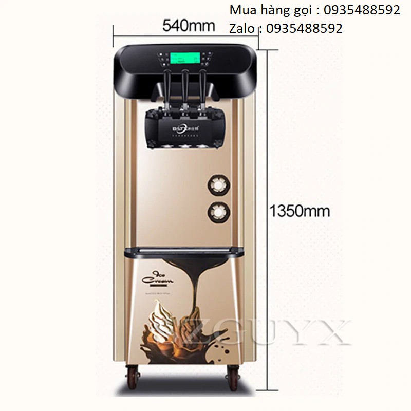 Máy làm kem tự động 3 màu - Thương hiệu: GUYX