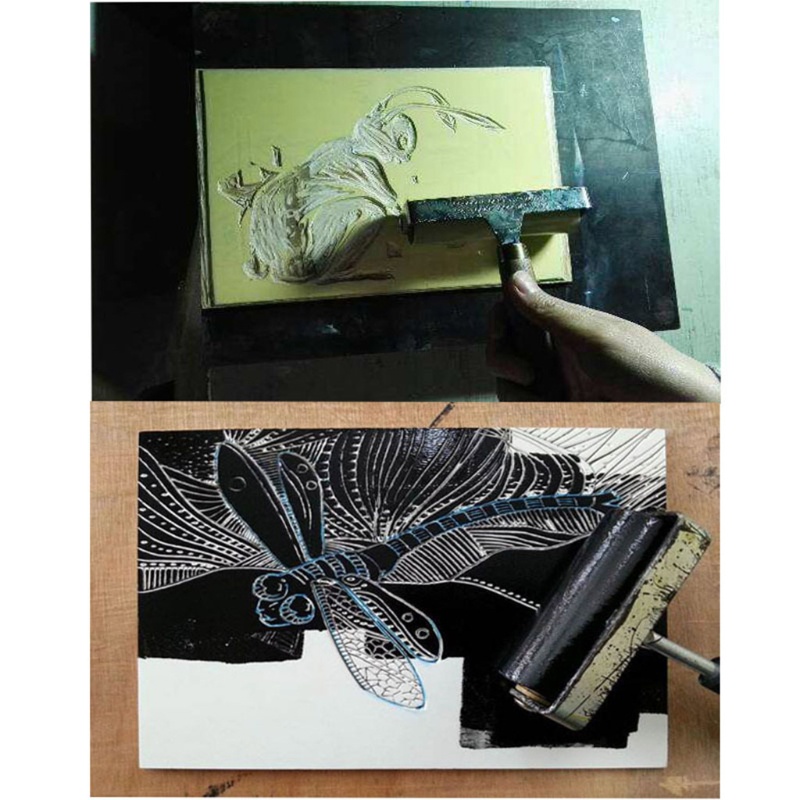 Dụng Cụ Con Lăn Sơn Dầu Bằng Cao Su Gọn Nhẹ Đa Năng