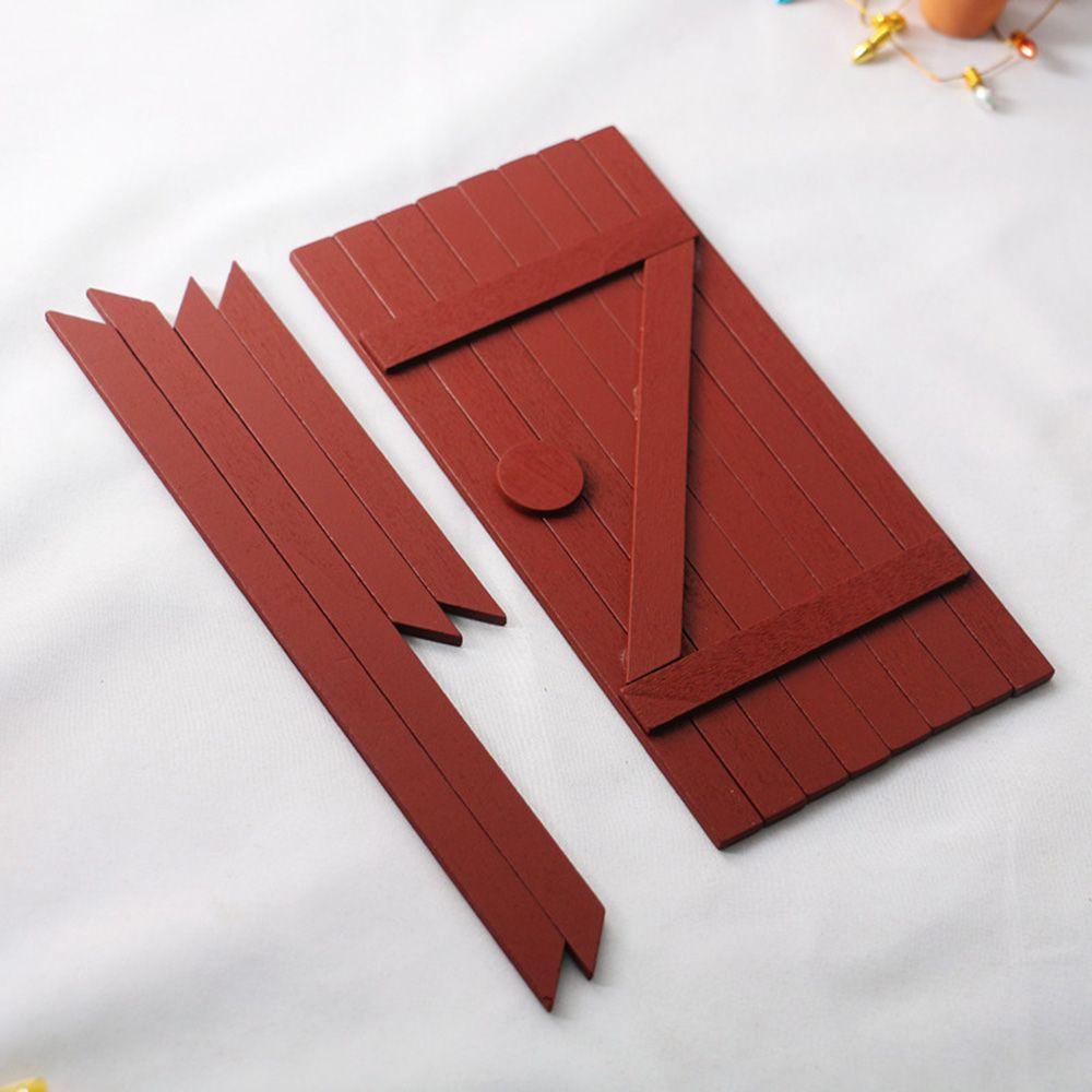 FASHYUNER Thang Gỗ Mini Trang Trí Sân Vườn