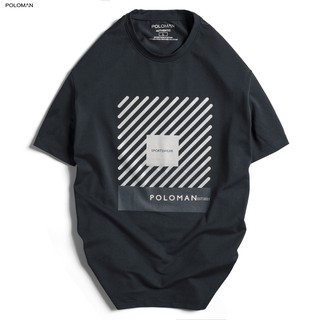 Áo thun nam cổ tròn BONE in họa tiết vải cá sấu Cotton xuất xịn,chuẩn form,trẻ trung, năng động - POLOMAN