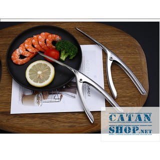 01 Dụng cụ kẹp vỏ tôm, lột vỏ tôm, dụng cụ bóc vỏ tôm bằng inox siêu tiện lợi, dễ dàng sử dụng, an toàn