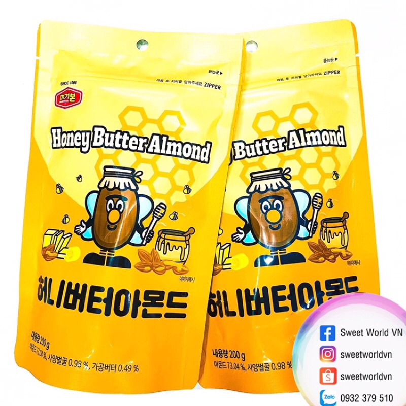 Hạt hạnh nhân tẩm bơ mật ong Murgerbon 200g - Hàn Quốc thumbnail