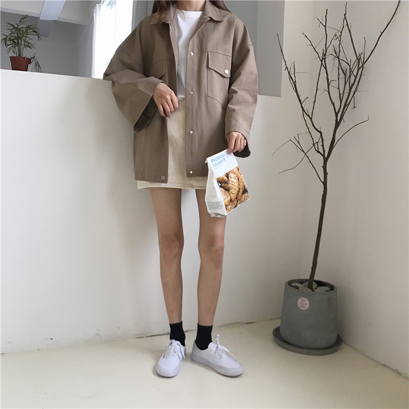 ÁO KHOÁC KAKI NỮ PHONG CÁCH ULZZANG - EMILYSHOP