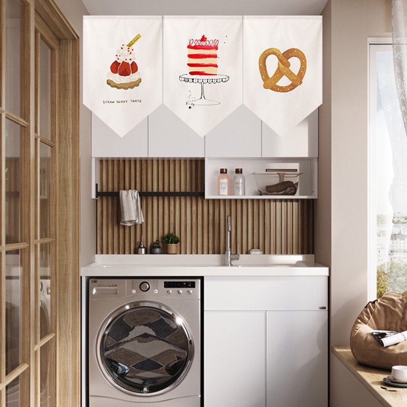 Rèm Cửa Họa Tiết Tam Giác Dễ Thương Trang Trí Phòng Khách