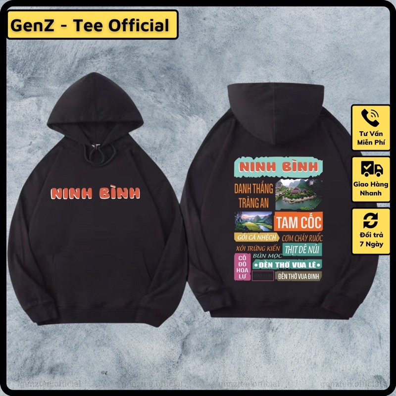 Áo Hoodie Nỉ Local Brand Tỉnh Ninh Bình , Áo Hoodie 63 Tỉnh Thành Có Mũ Dày Dặn Nam Nữ Đủ Size